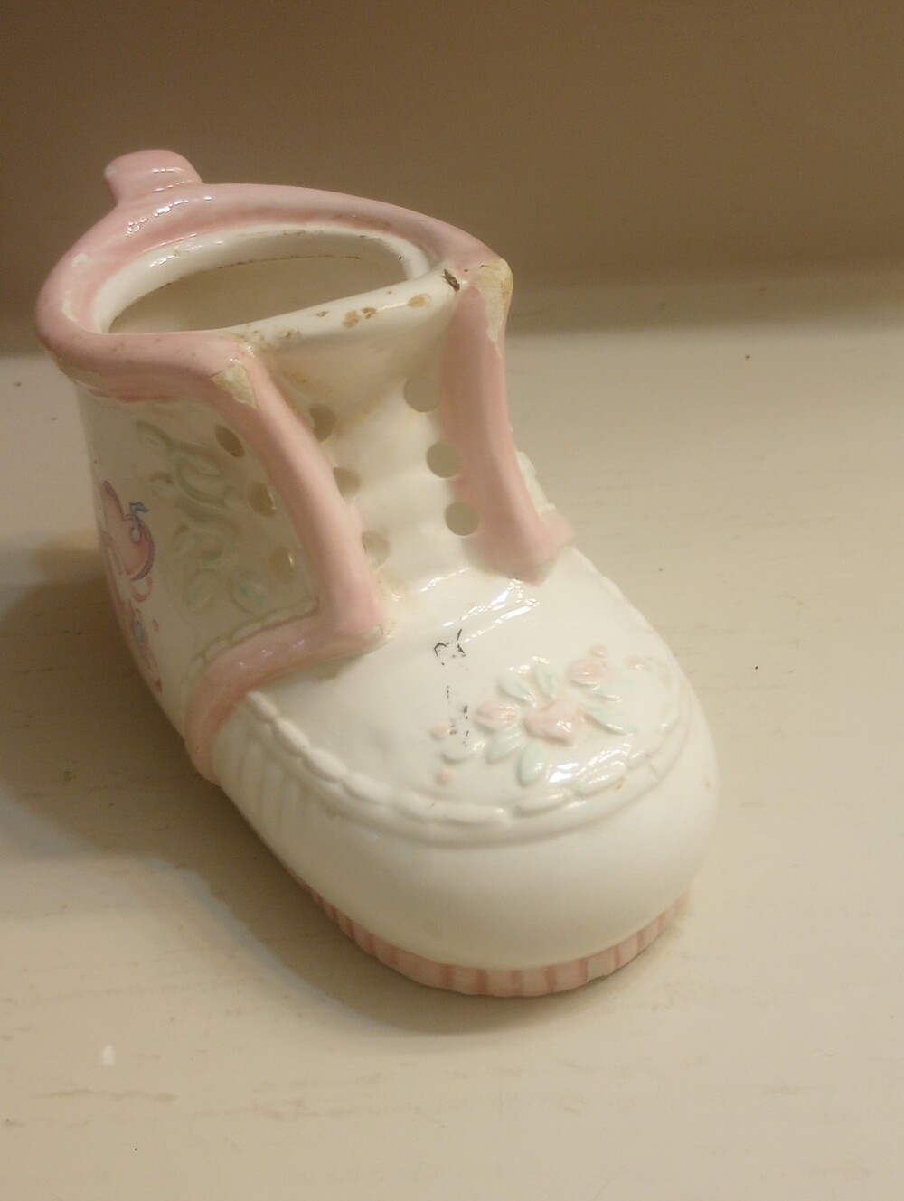 Pecoware MCM Baby Girl Vintage Baby Shoe Planter